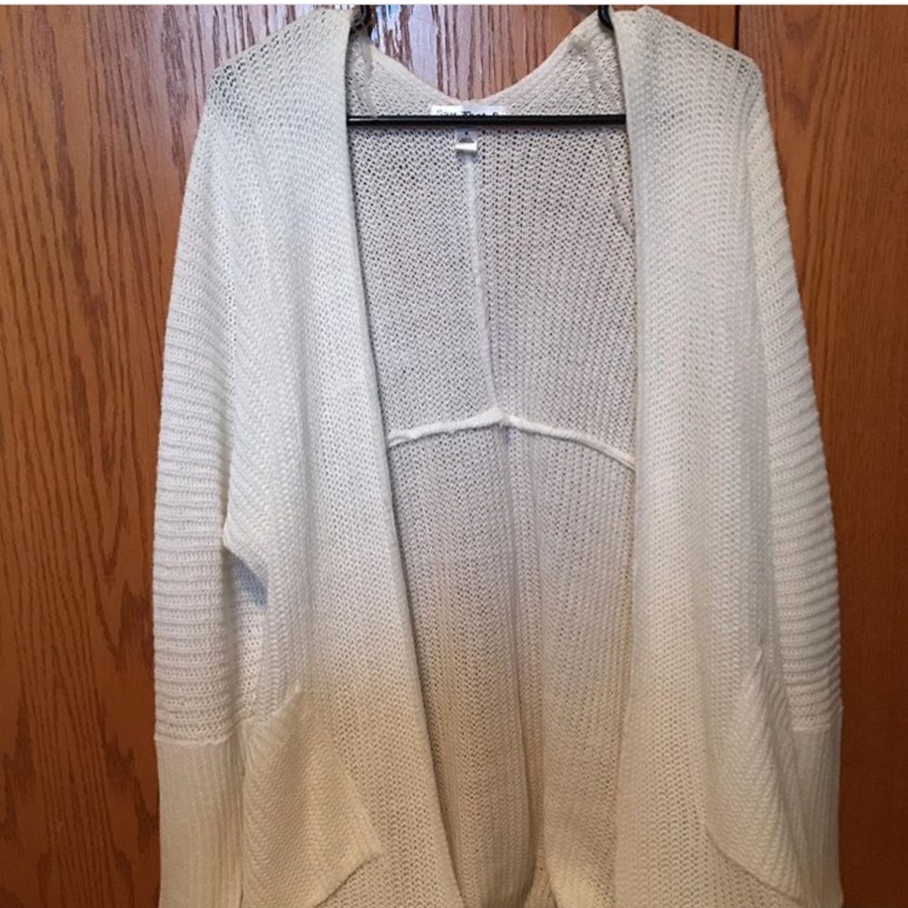 White cardigan